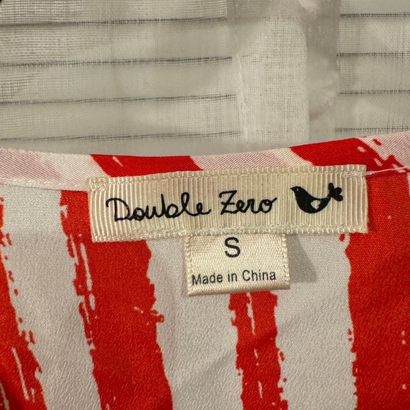 Red and White Mini Wrap Dress - Picture 7 of 7